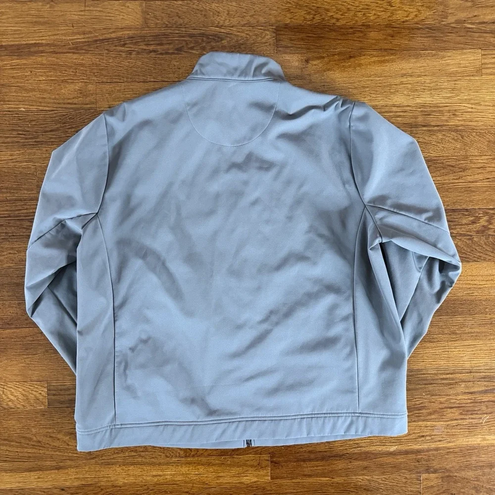 Callaway Men's Gray Full-Zip Golf Jacket XXL Polyester Woven Stand-Up Collar